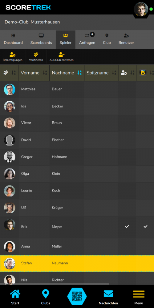 Score Trek Club-Administration