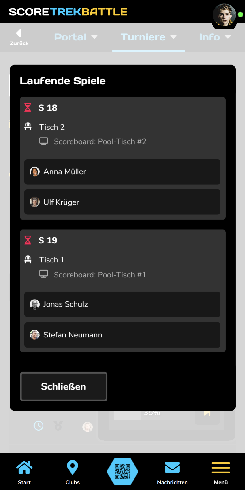 Laufende Spiele