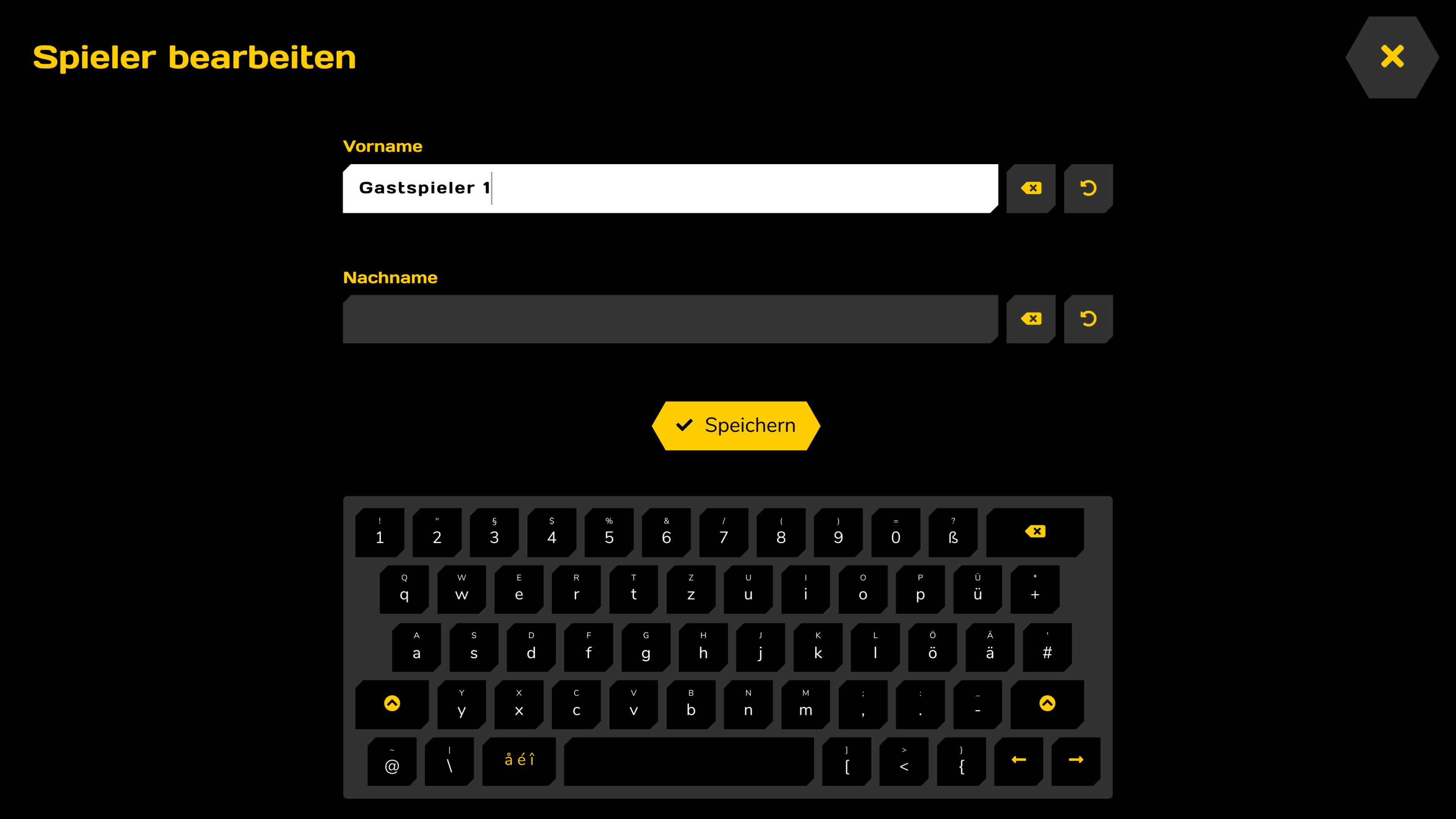 Spieler bearbeiten